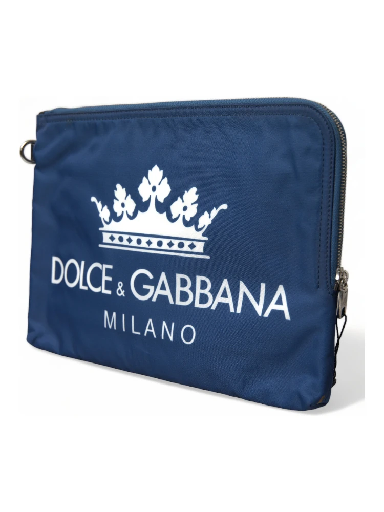 Blue DG Milano Print Nylon Pouch Clutch Men Bag alternative