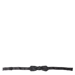 Dark Gray Silk Adjustable Neck Men Papillon Bow Tie