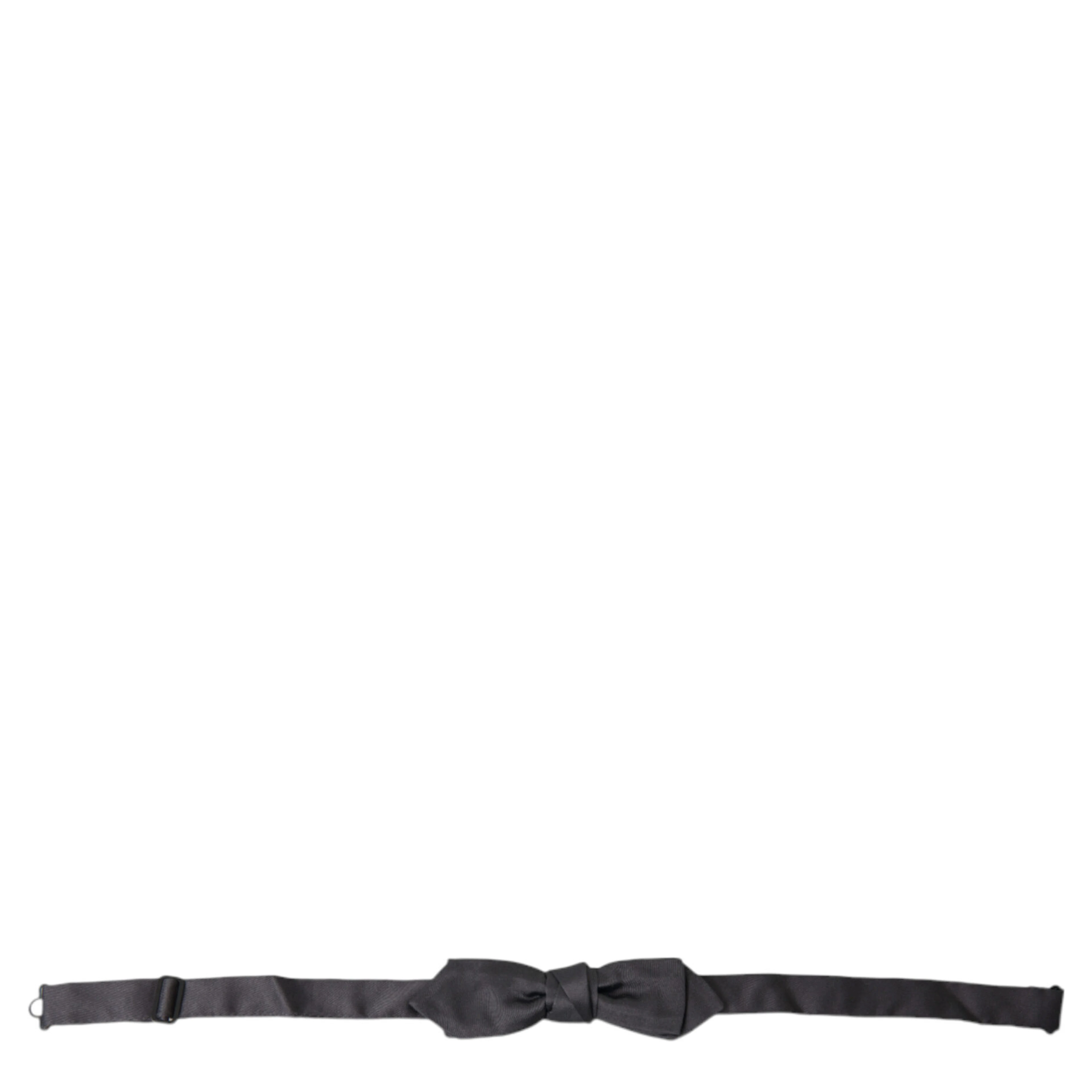 Dark Gray Silk Adjustable Neck Men Papillon Bow Tie