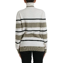 Multicolor Stripe Wool Logo Pullover Sweater