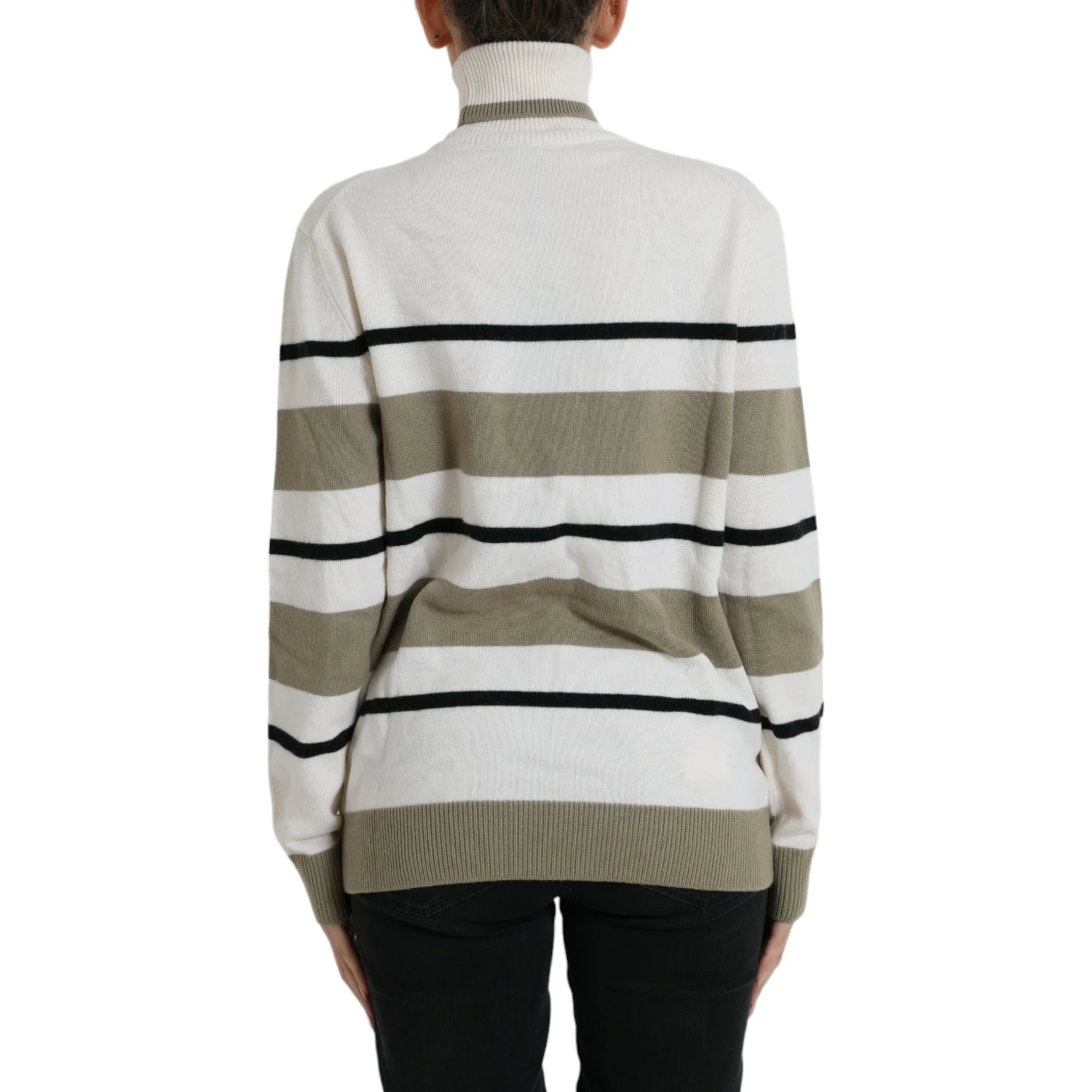 Multicolor Stripe Wool Logo Pullover Sweater