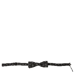 Black Patterned Silk Adjustable Men Neck Papillon Bow Tie