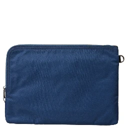 Blue DG Milano Print Nylon Pouch Clutch Men Bag