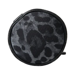 Black Leopard Round Slim Tote Bottle Cage Bag