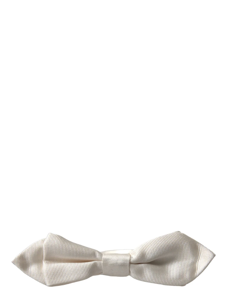White Silk Slim Adjustable Neck Papillon Bow Tie alternative