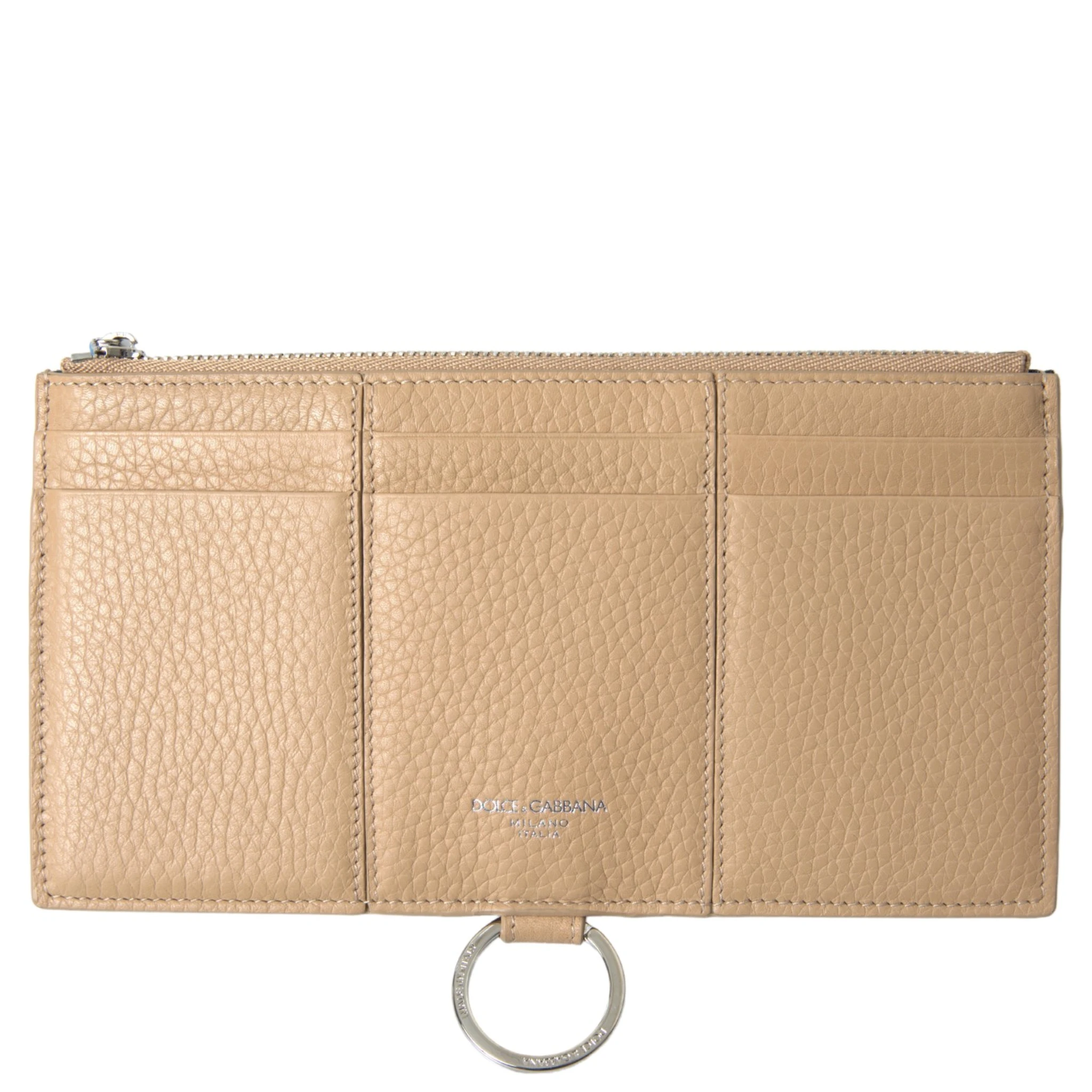 Beige Leather Shoulder Cardholder Shoulder Strap Wallet