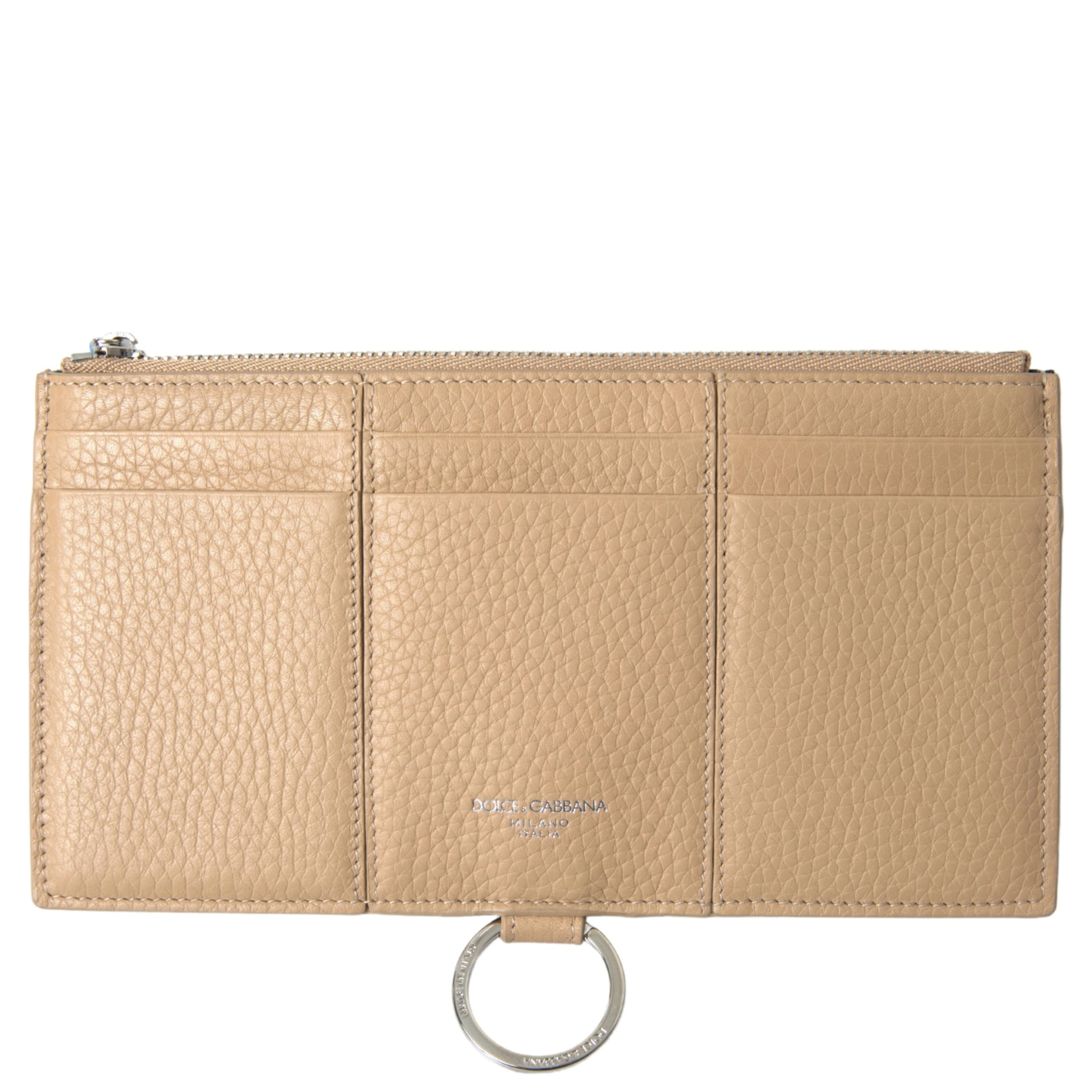 Beige Leather Shoulder Cardholder Shoulder Strap Wallet