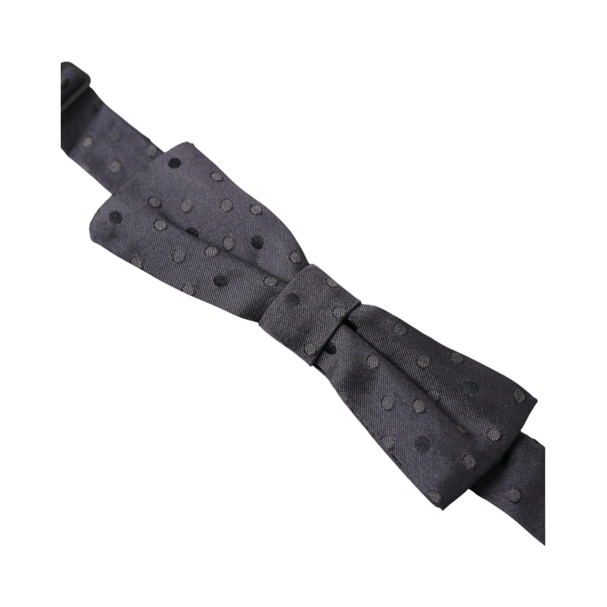Blue Polka Dot Silk Adjustable Neck Men Papillon Bow Tie