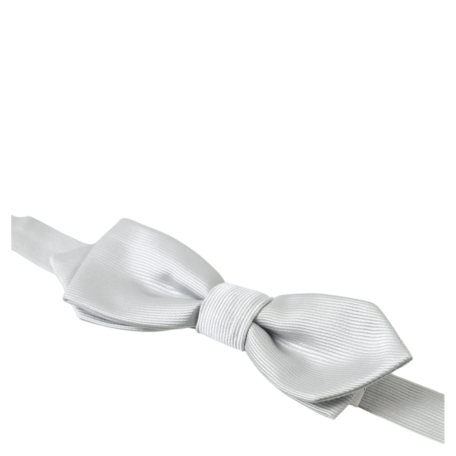Gray Silk Adjustable Men Neck Papillon Bow Tie