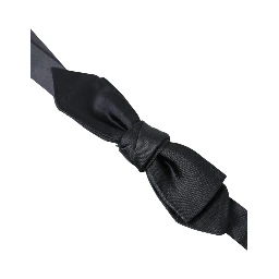Dark Blue Silk Satin Adjustable Neck Men Papillon Bow Tie