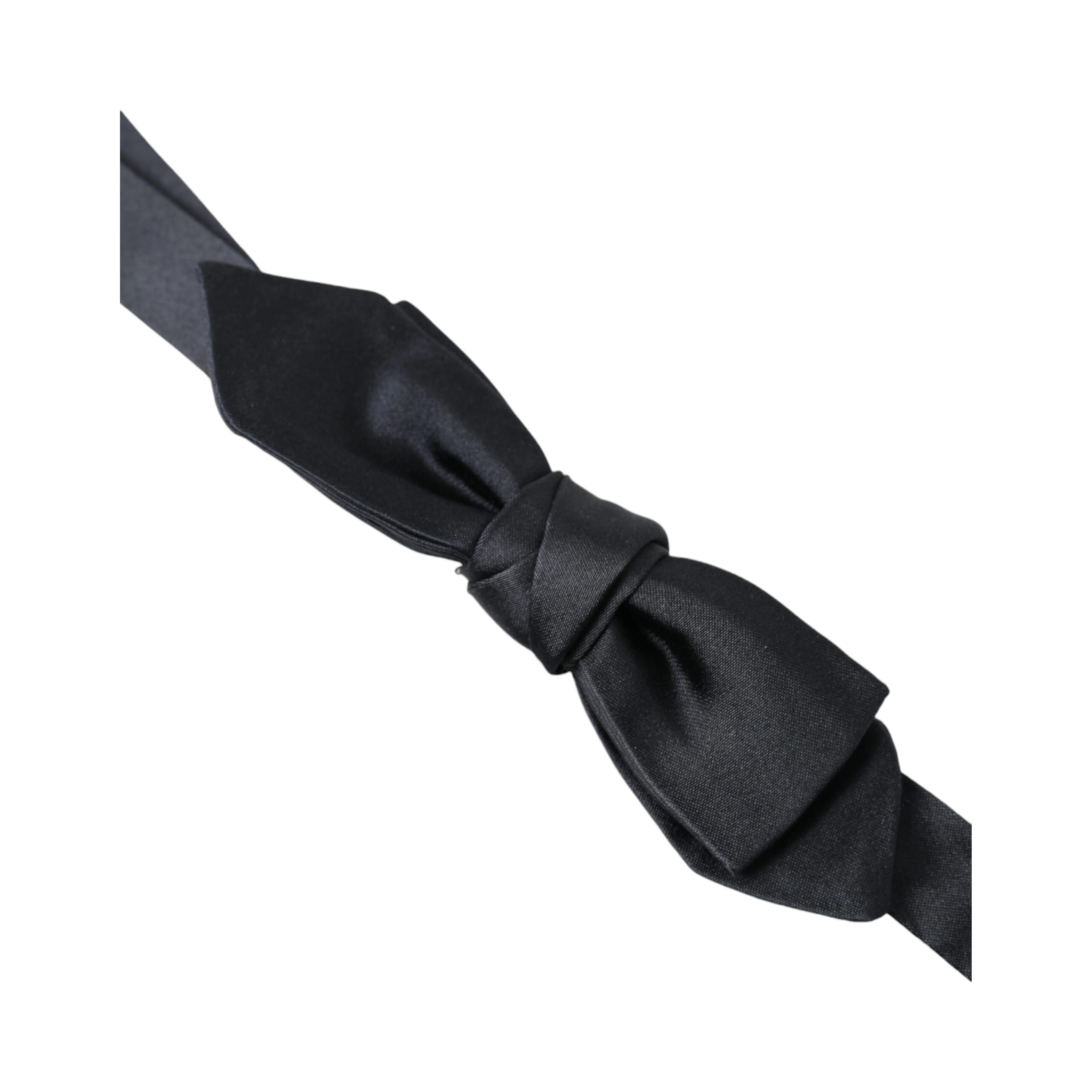 Dark Blue Silk Satin Adjustable Neck Men Papillon Bow Tie