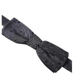 Blue Polka Dot Silk Adjustable Neck Men Papillon Bow Tie