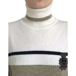 Multicolor Stripe Wool Logo Pullover Sweater