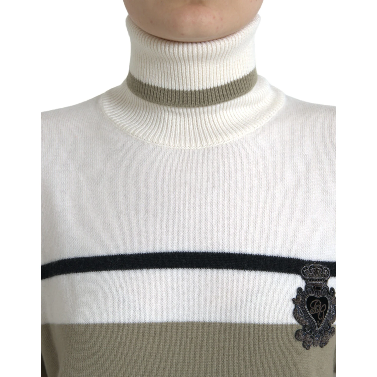 Multicolor Stripe Wool Logo Pullover Sweater