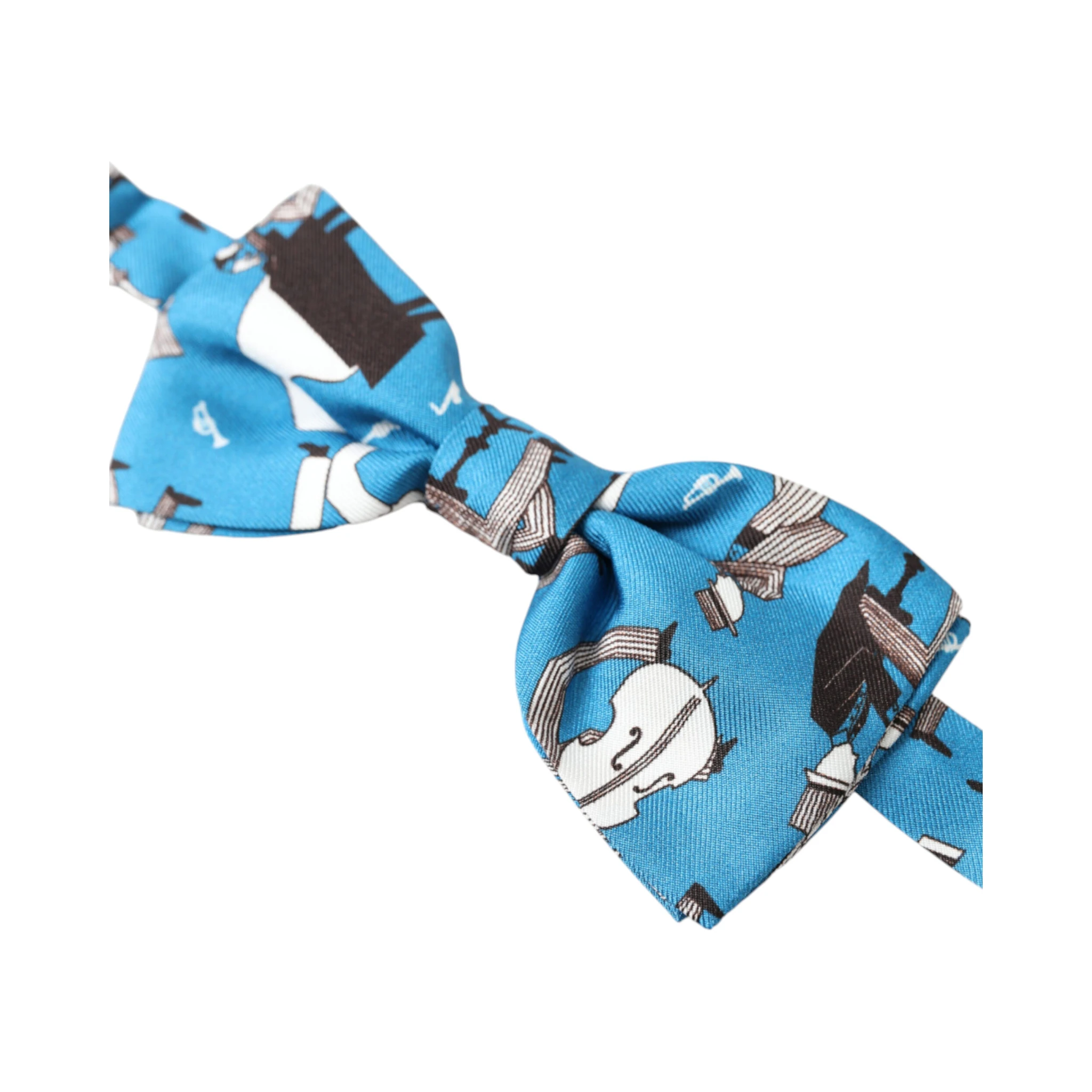 Blue Jazz Club Silk Adjustable Neck Papillon Bow Tie