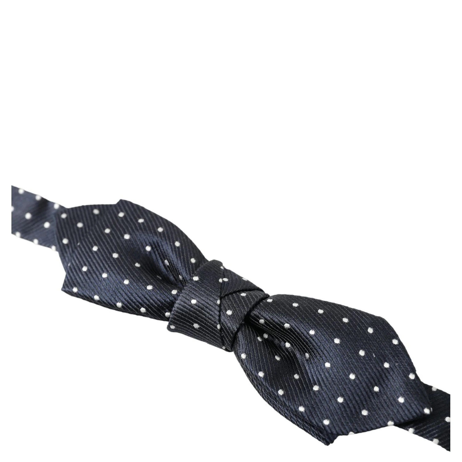 Blue Polka Dot Silk Adjustable Men Neck Papillon Bow Tie