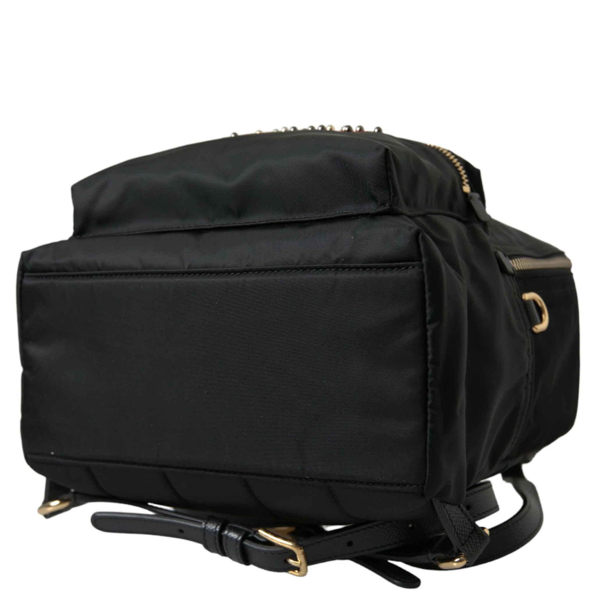 Black #DGFAMILY Embellished Backpack VULCANO Bag