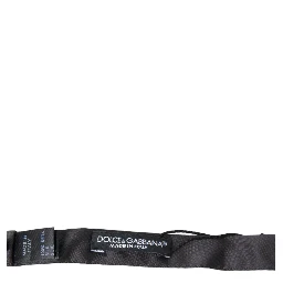 Dark Gray Silk Adjustable Neck Men Papillon Bow Tie