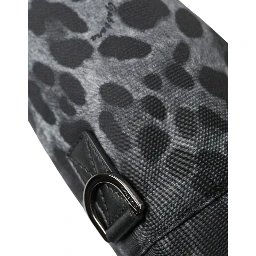 Black Leopard Round Slim Tote Bottle Cage Bag