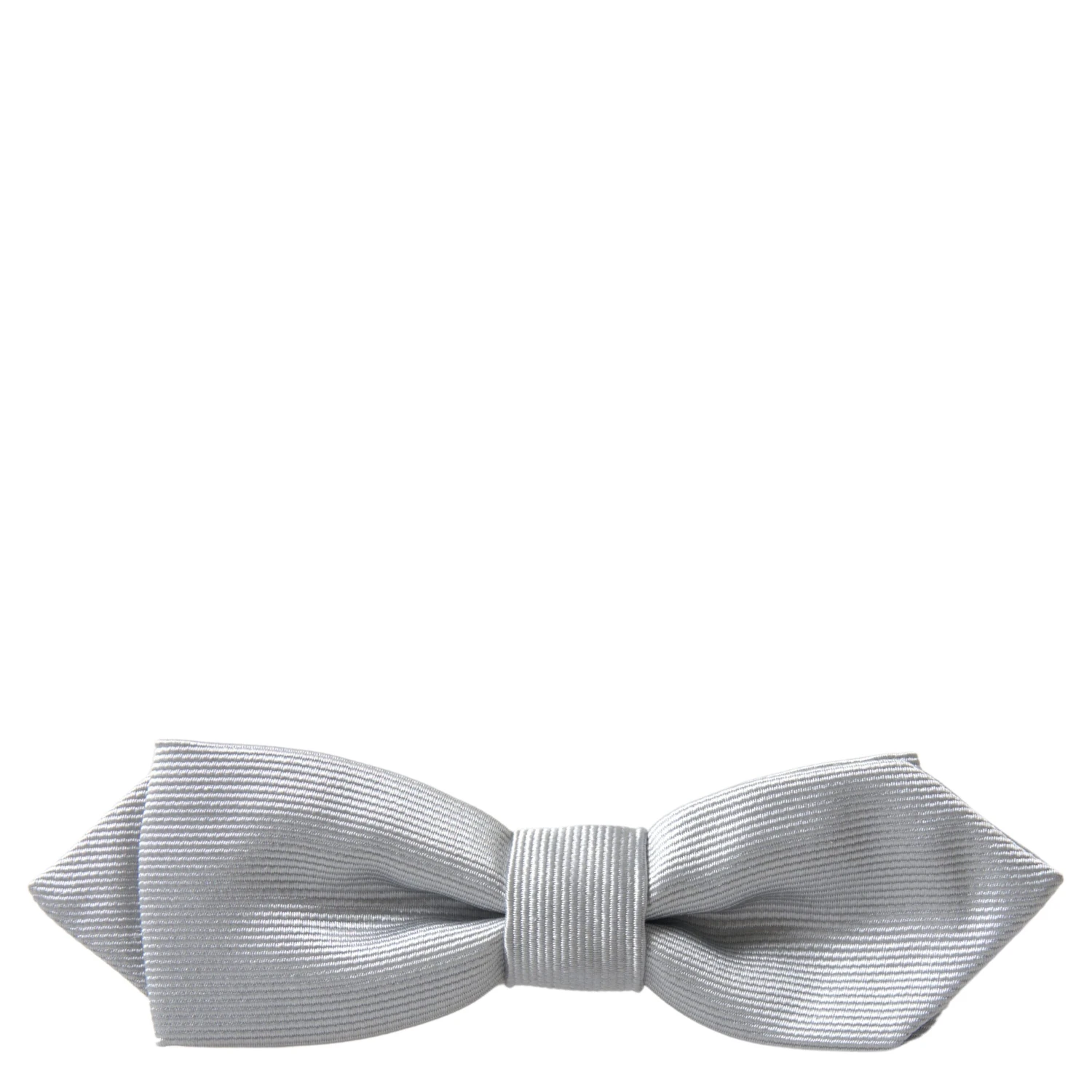 Gray Silk Adjustable Men Neck Papillon Bow Tie