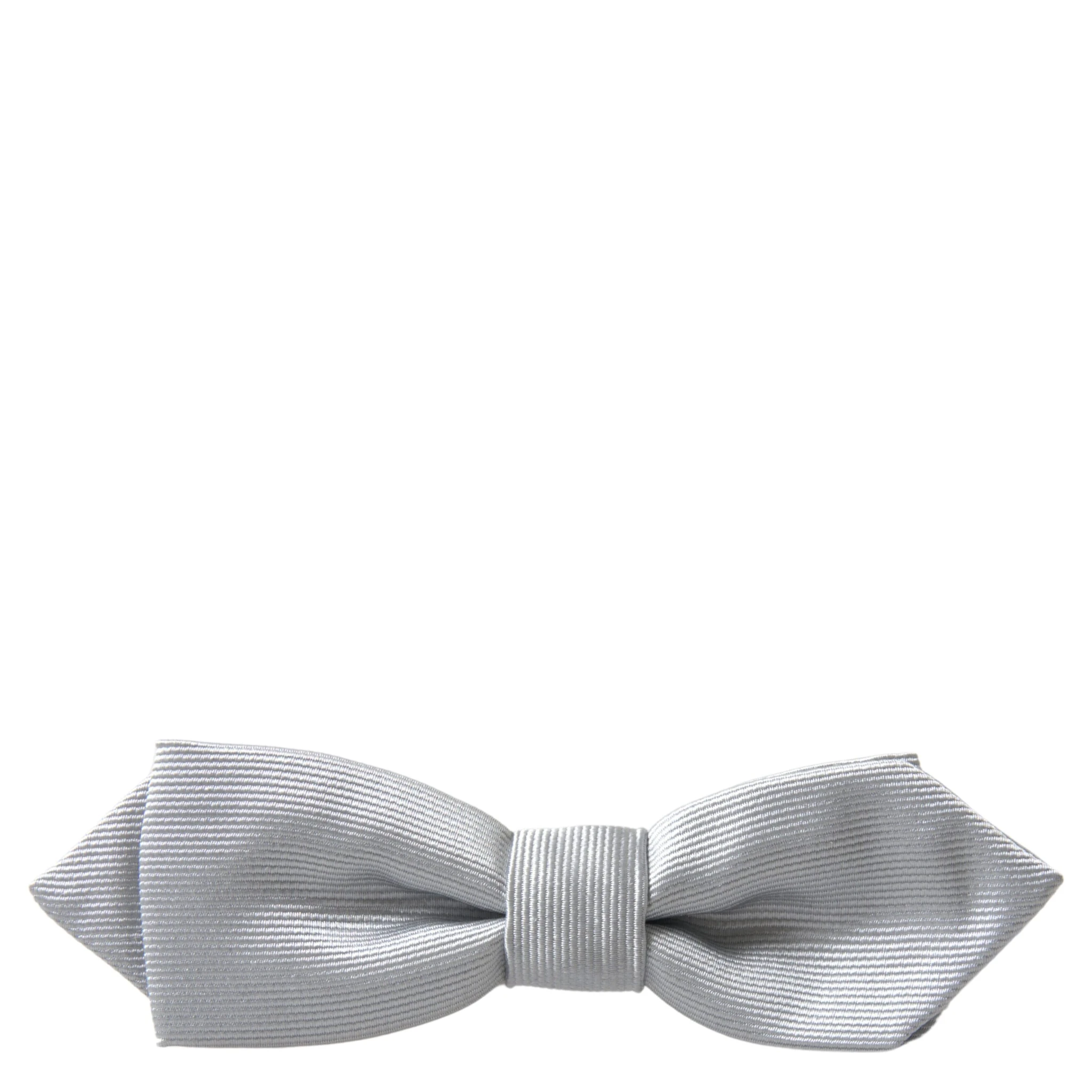 Gray Silk Adjustable Men Neck Papillon Bow Tie