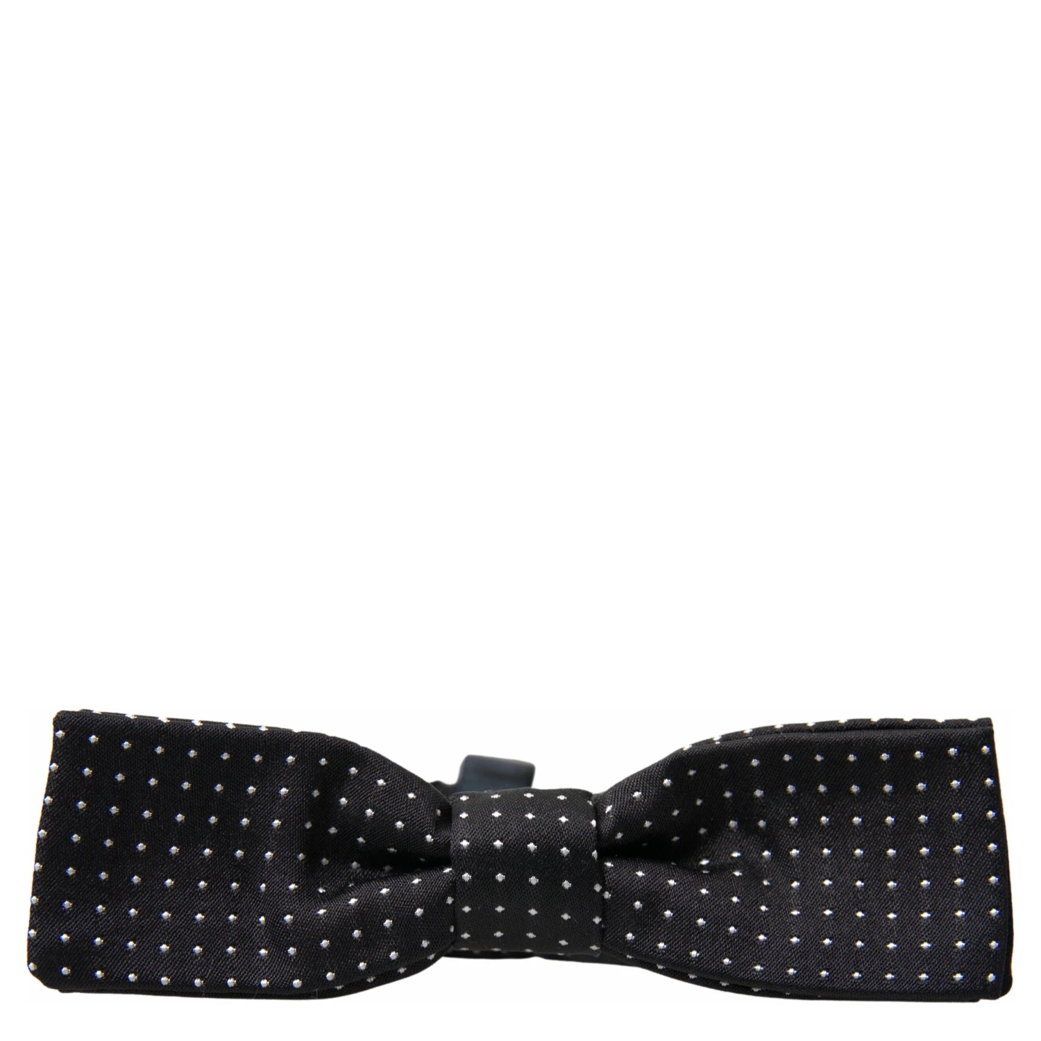 Black Polka Dot Silk Adjustable Men Neck Papillon Bow Tie