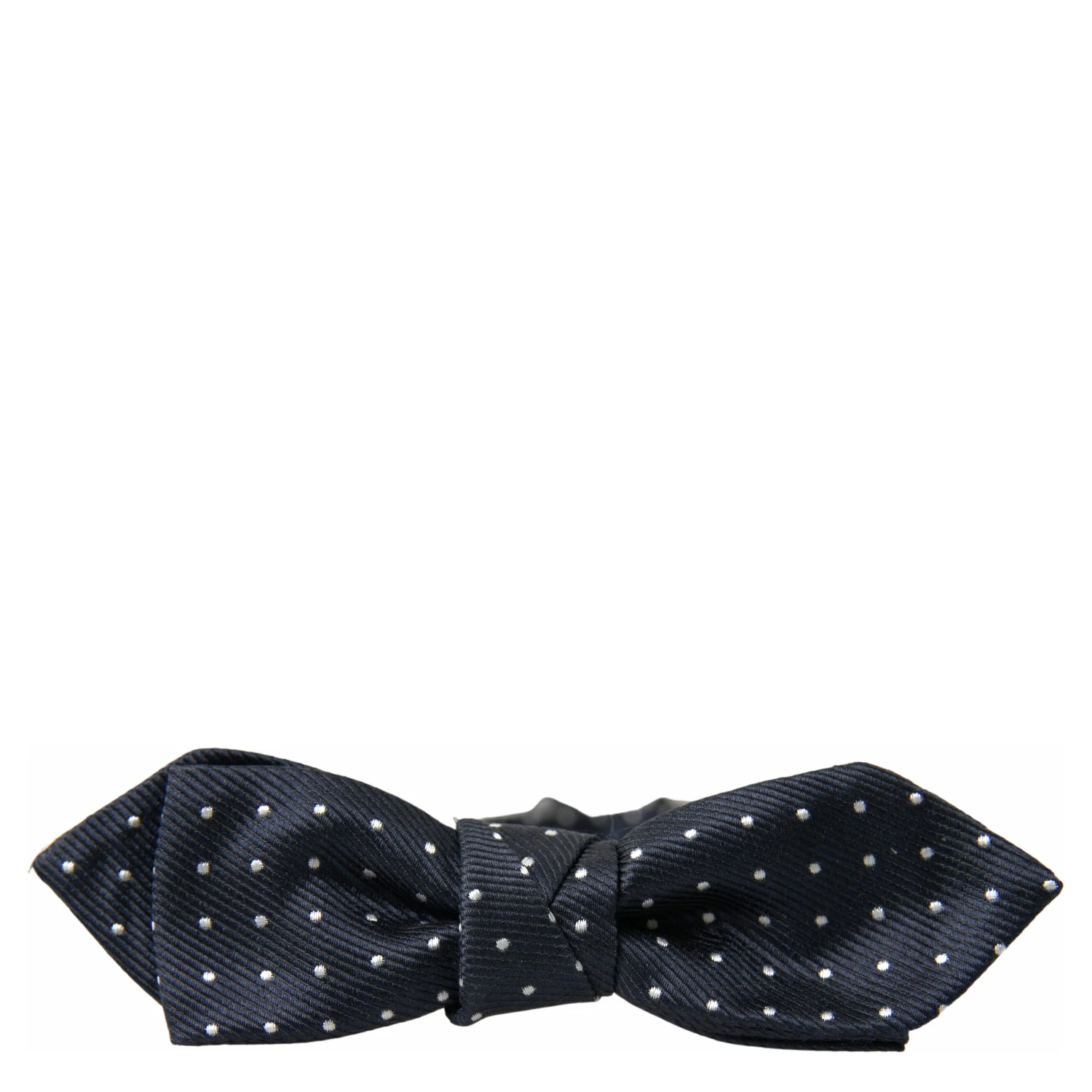 Blue Polka Dot Silk Adjustable Men Neck Papillon Bow Tie