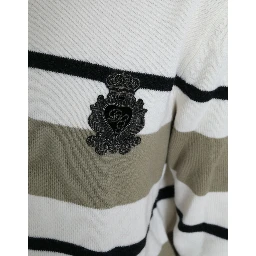 Multicolor Stripe Wool Logo Pullover Sweater