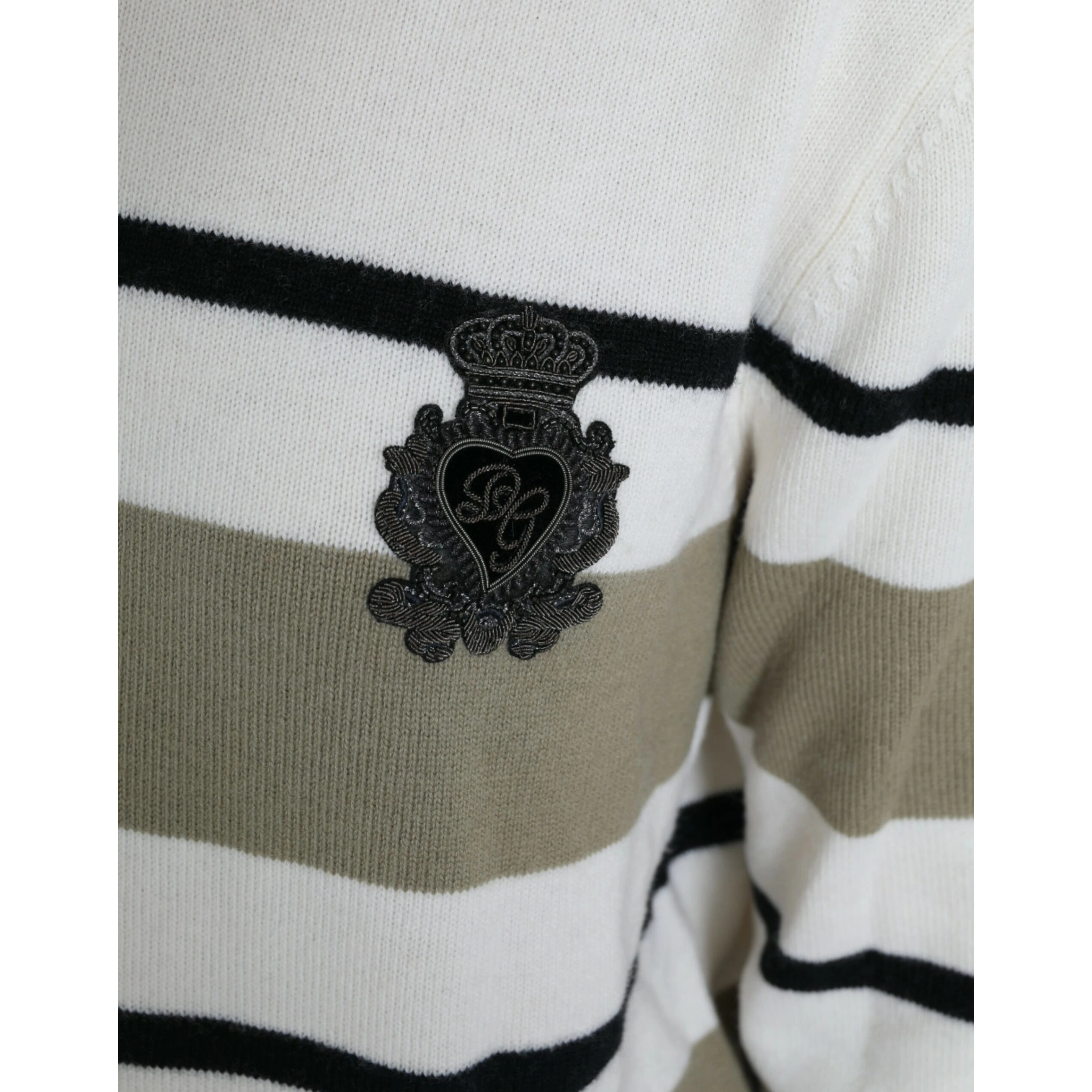 Multicolor Stripe Wool Logo Pullover Sweater