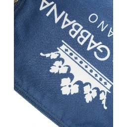 Blue DG Milano Print Nylon Pouch Clutch Men Bag