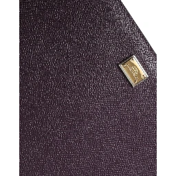 Dark Brown Leather Logo Plaque Cover Sleeve Tablet Case
