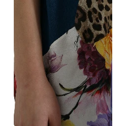 Multicolor Patchwork Cotton Silk Blouse Top
