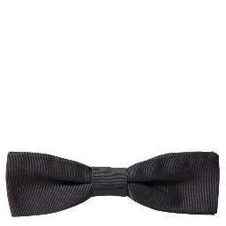 Dark Gray Silk Adjustable Neck Men Papillon Bow Tie