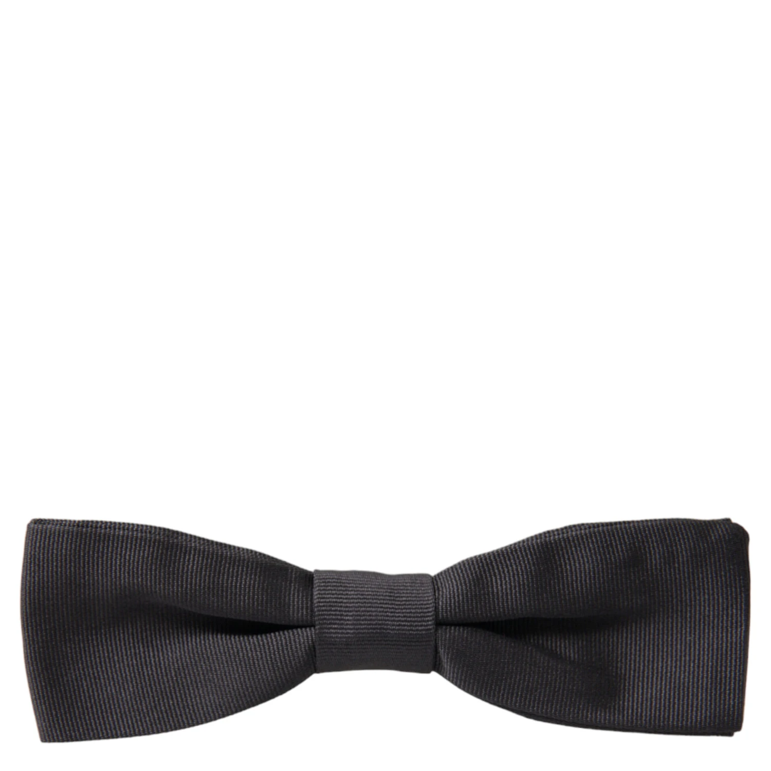 Dark Gray Silk Adjustable Neck Men Papillon Bow Tie