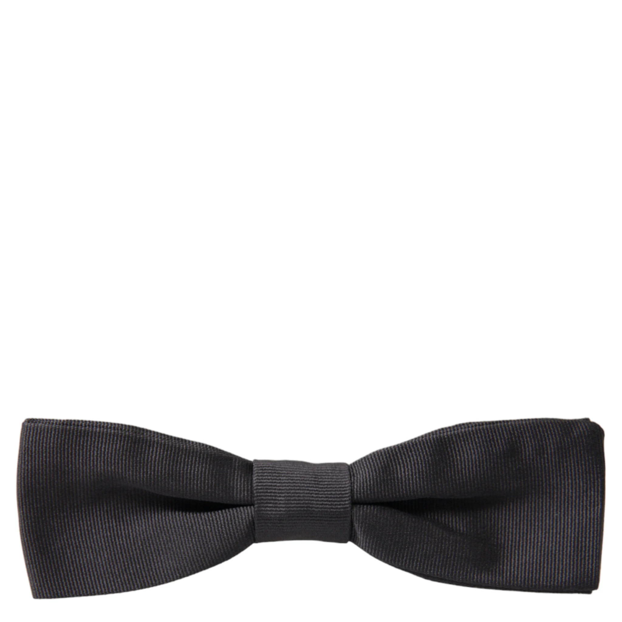 Dark Gray Silk Adjustable Neck Men Papillon Bow Tie