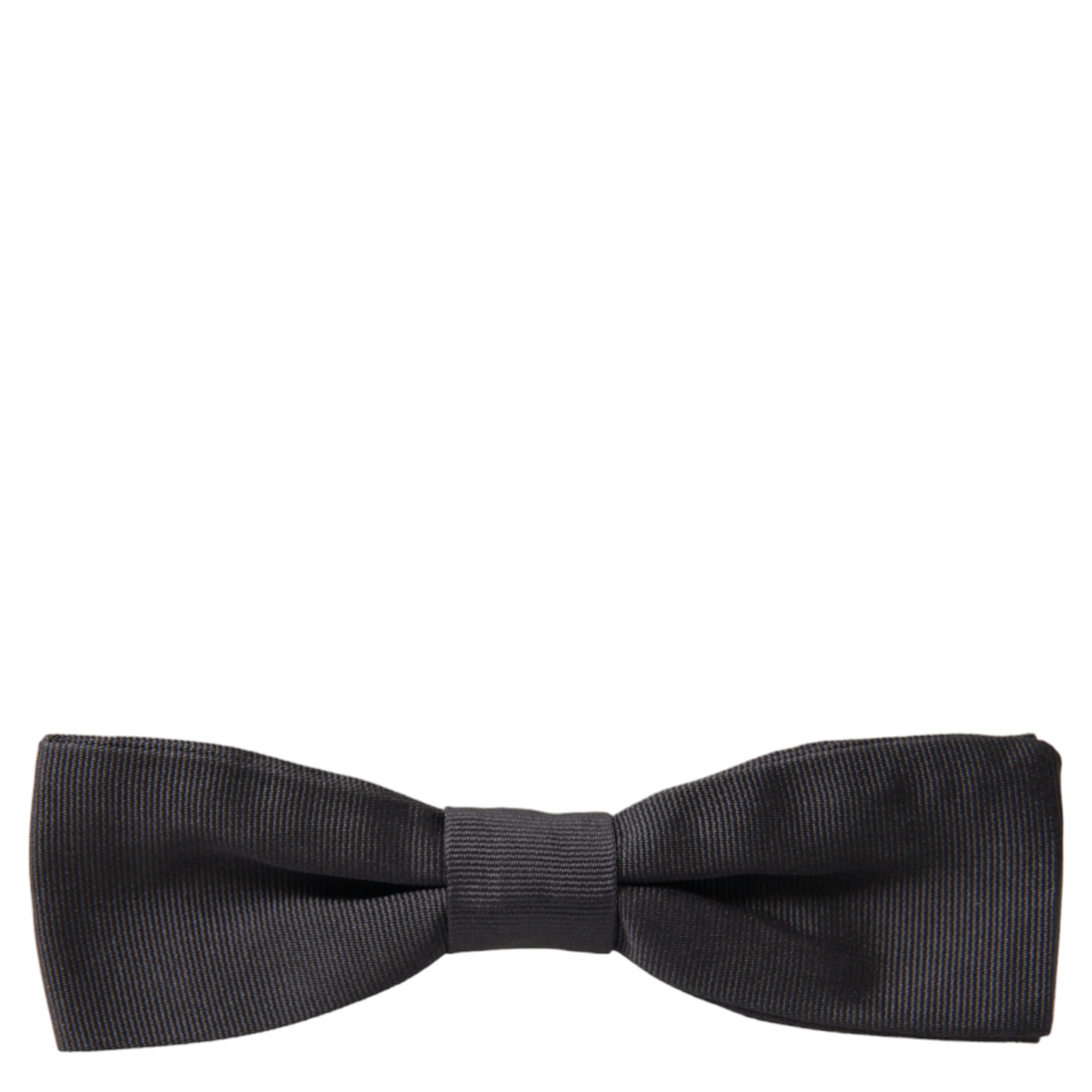 Dark Gray Silk Adjustable Neck Men Papillon Bow Tie