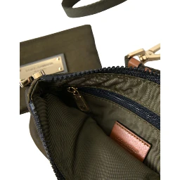 Dark Green Nylon Logo Multifunctional Kit 2 Pcs Set Bags