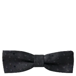 Gray Polka Dot Silk Adjustable Neck Men Papillon Bow Tie