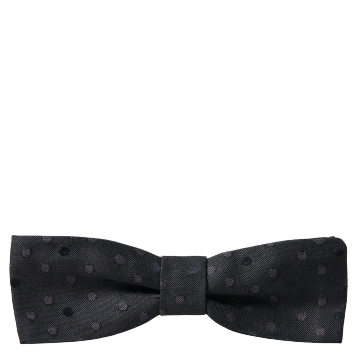Gray Polka Dot Silk Adjustable Neck Men Papillon Bow Tie