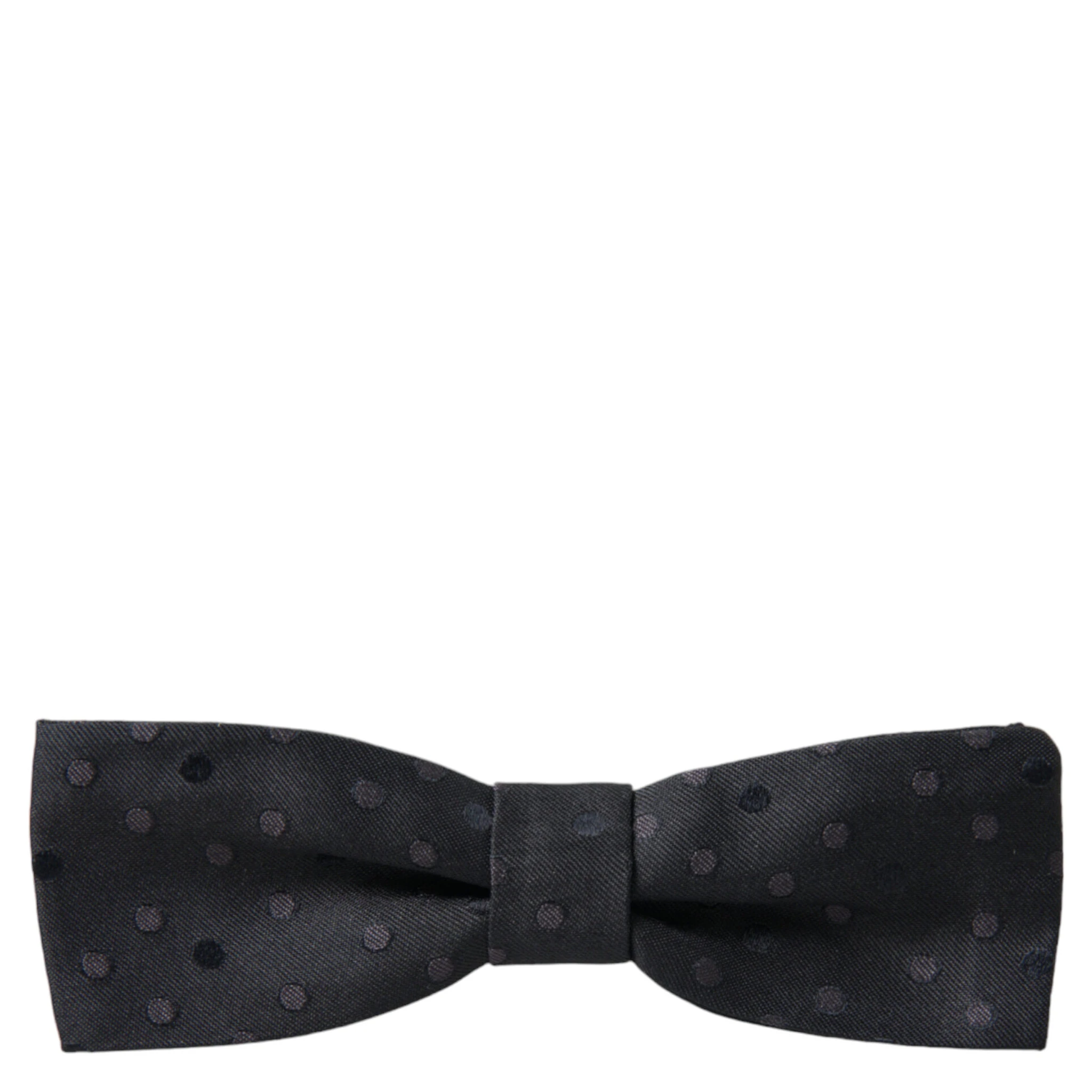 Gray Polka Dot Silk Adjustable Neck Men Papillon Bow Tie