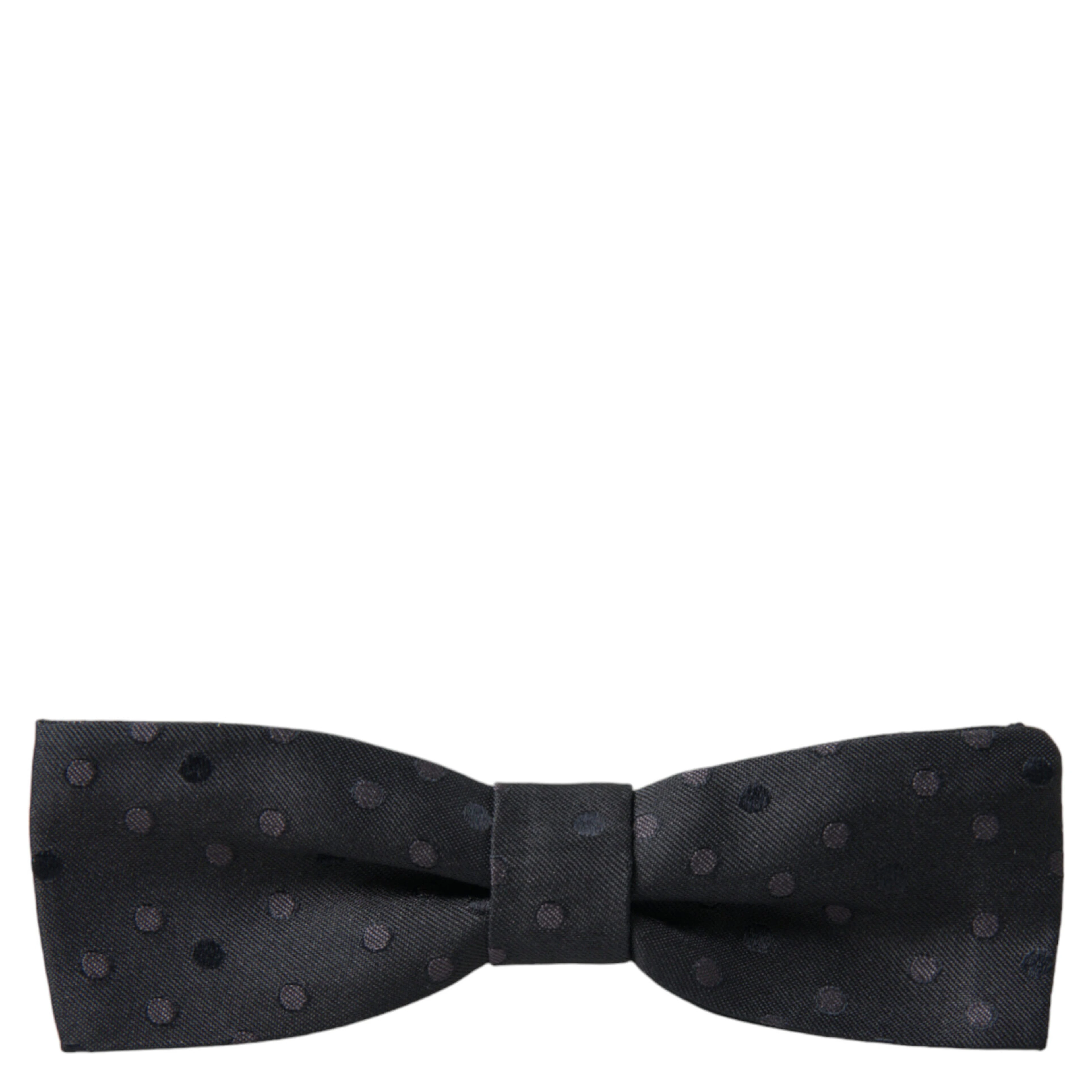 Gray Polka Dot Silk Adjustable Neck Men Papillon Bow Tie