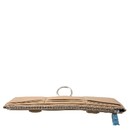 Beige Leather Shoulder Cardholder Shoulder Strap Wallet