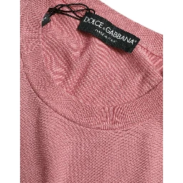 Pink Crew Neck Cropped Sleeveless Tank Top