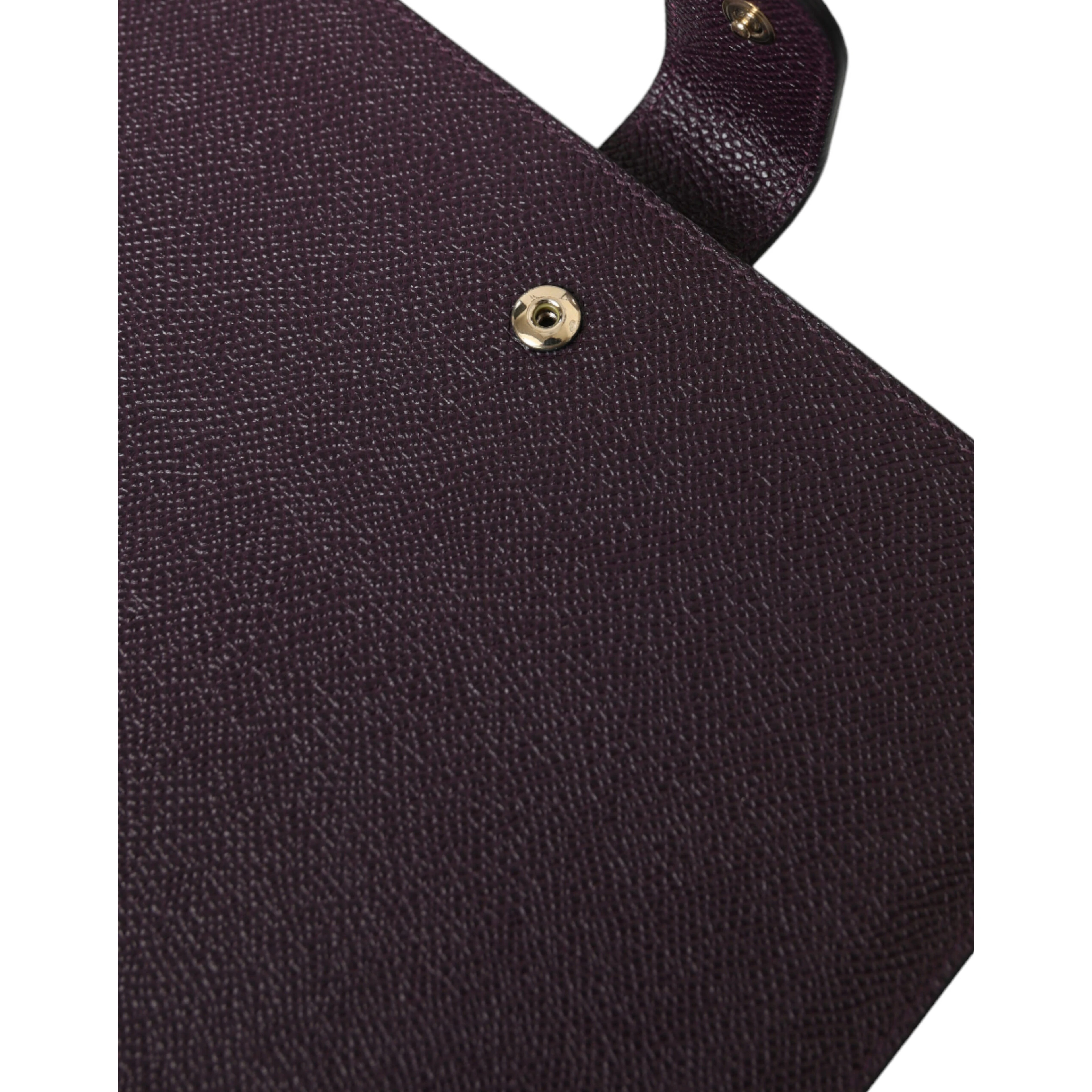 Dark Brown Leather Logo Plaque Cover Sleeve Tablet Case