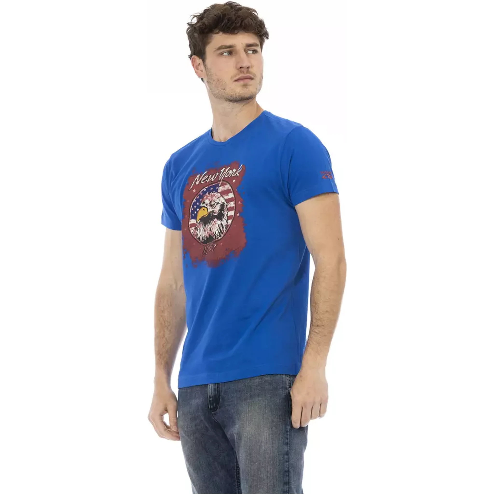 تيشيرت قطني أزرق