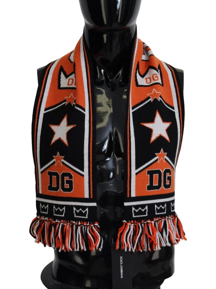Multicolor DG Logo Printed Men Neck Wrap Shawl Scarf