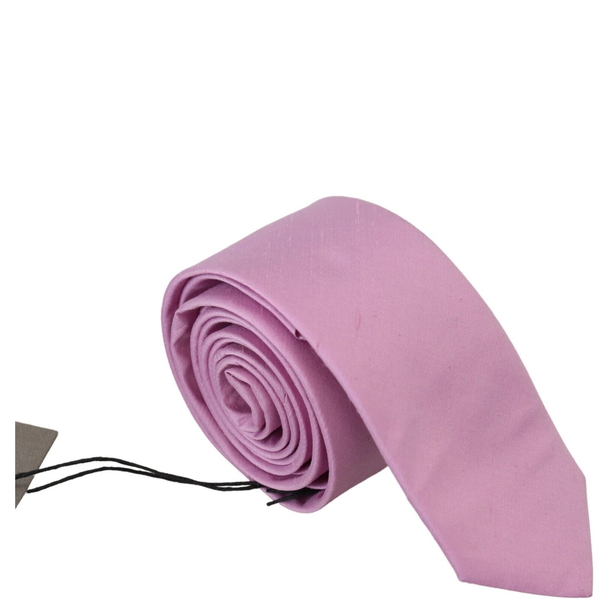 Pink Classic Men Necktie Accessory Silk Tie