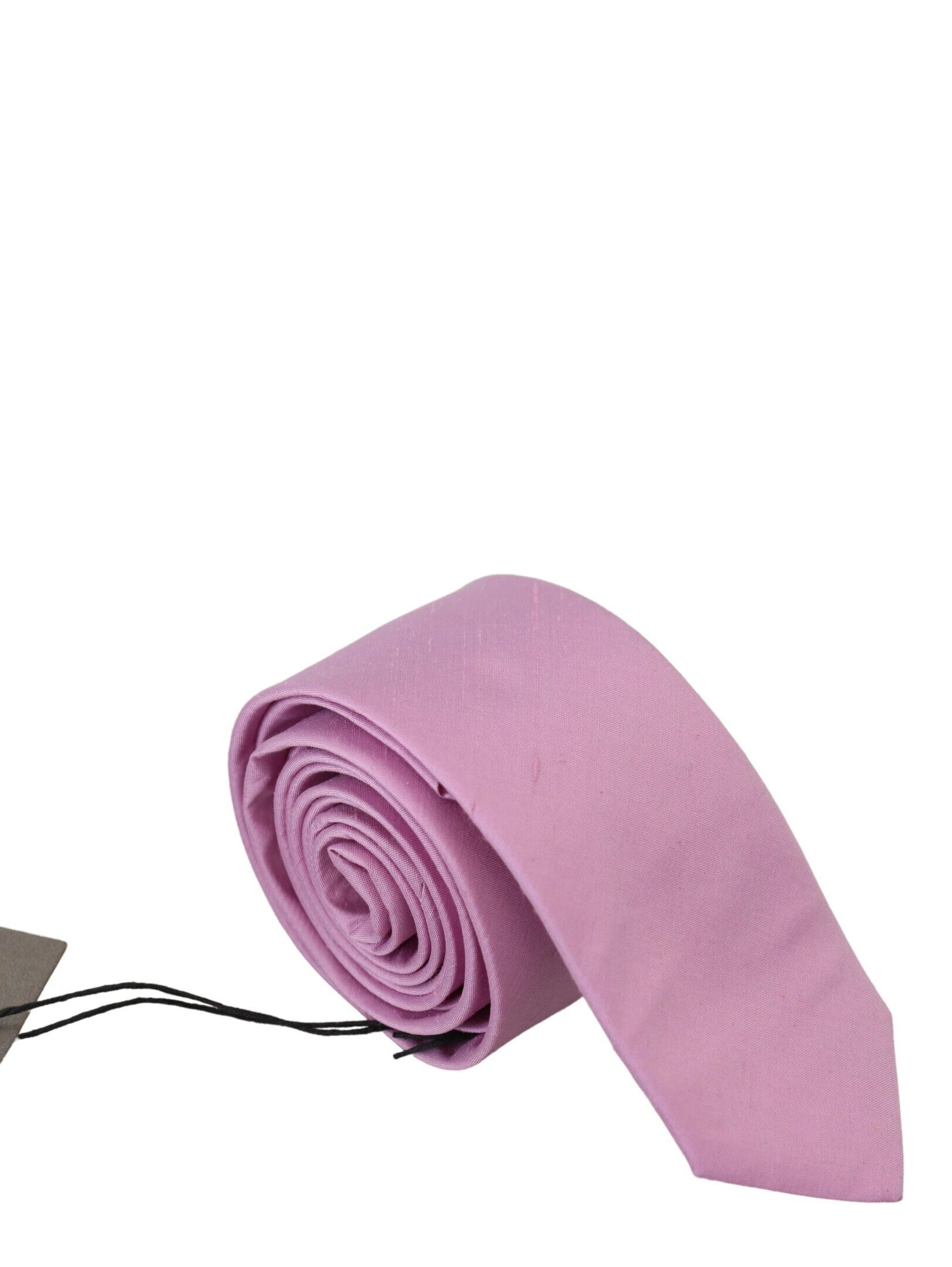 Pink Classic Men Necktie Accessory Silk Tie