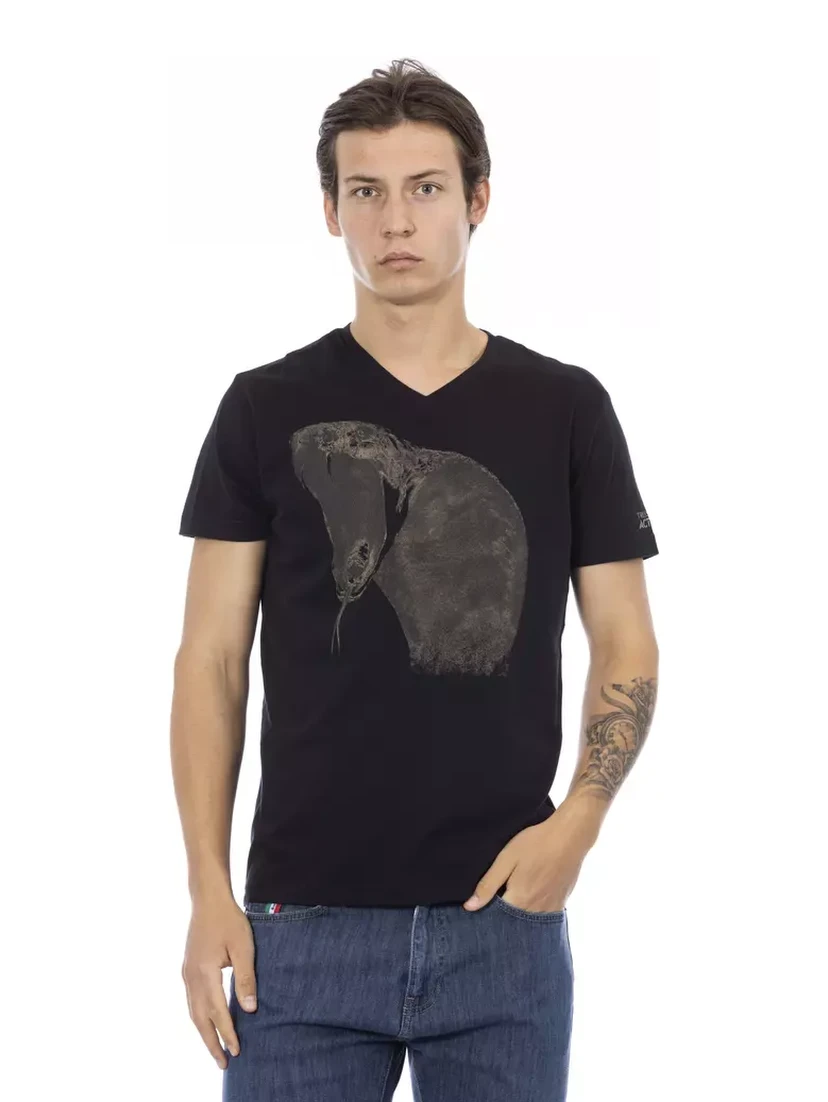 Black Cotton T-Shirt