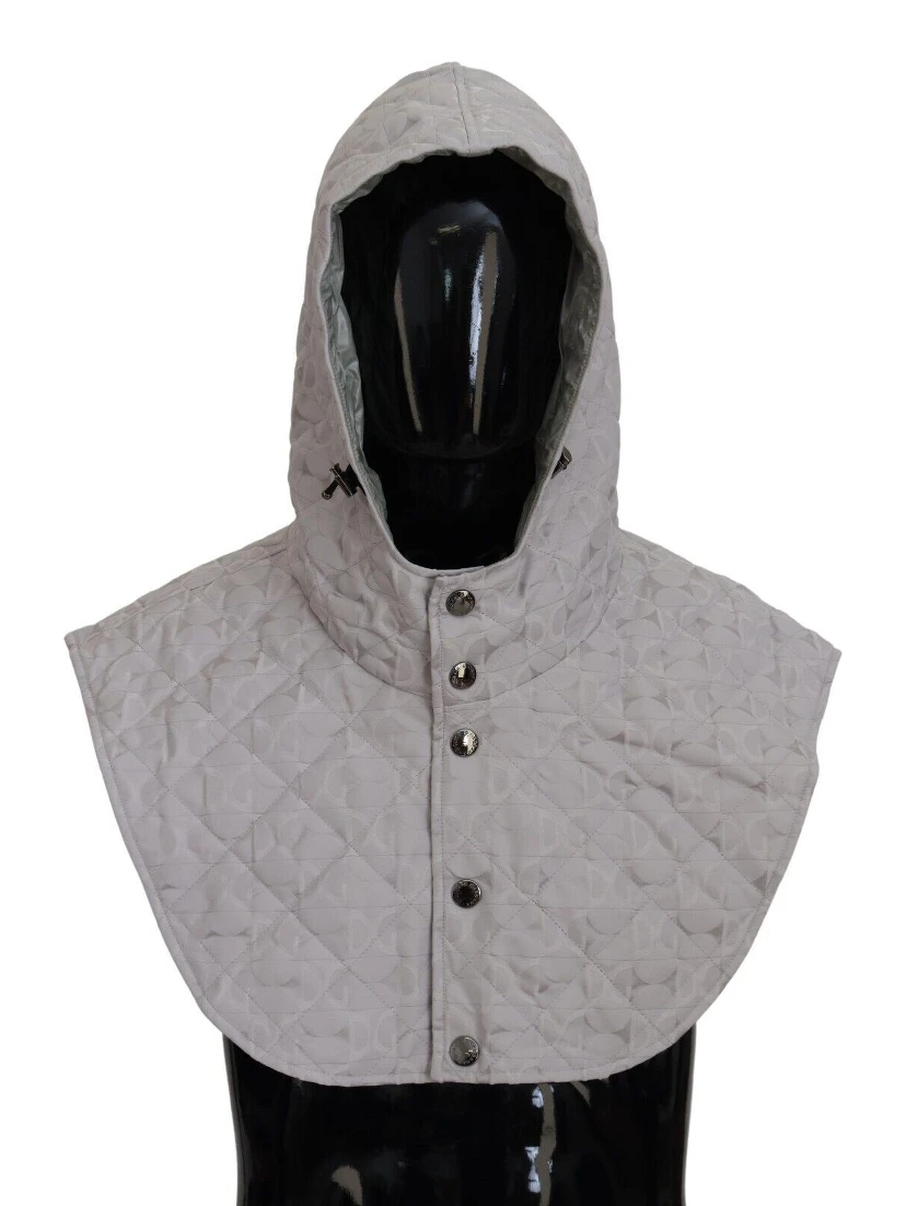White Quilted Whole Head Wrap One Size Nylon Hat